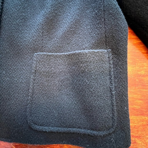 Lauren Ralph Lauren Women's Button Up Short Peacoat Black Wool Blend Classic - Picture 7 of 7